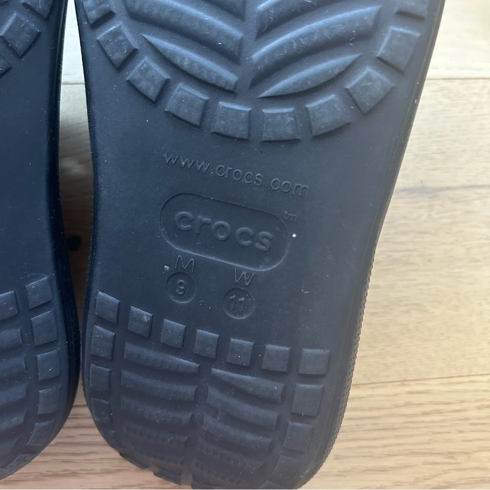 CROCS Classic Black Dual-Strap Slide Sandals - Picture 6 of 6